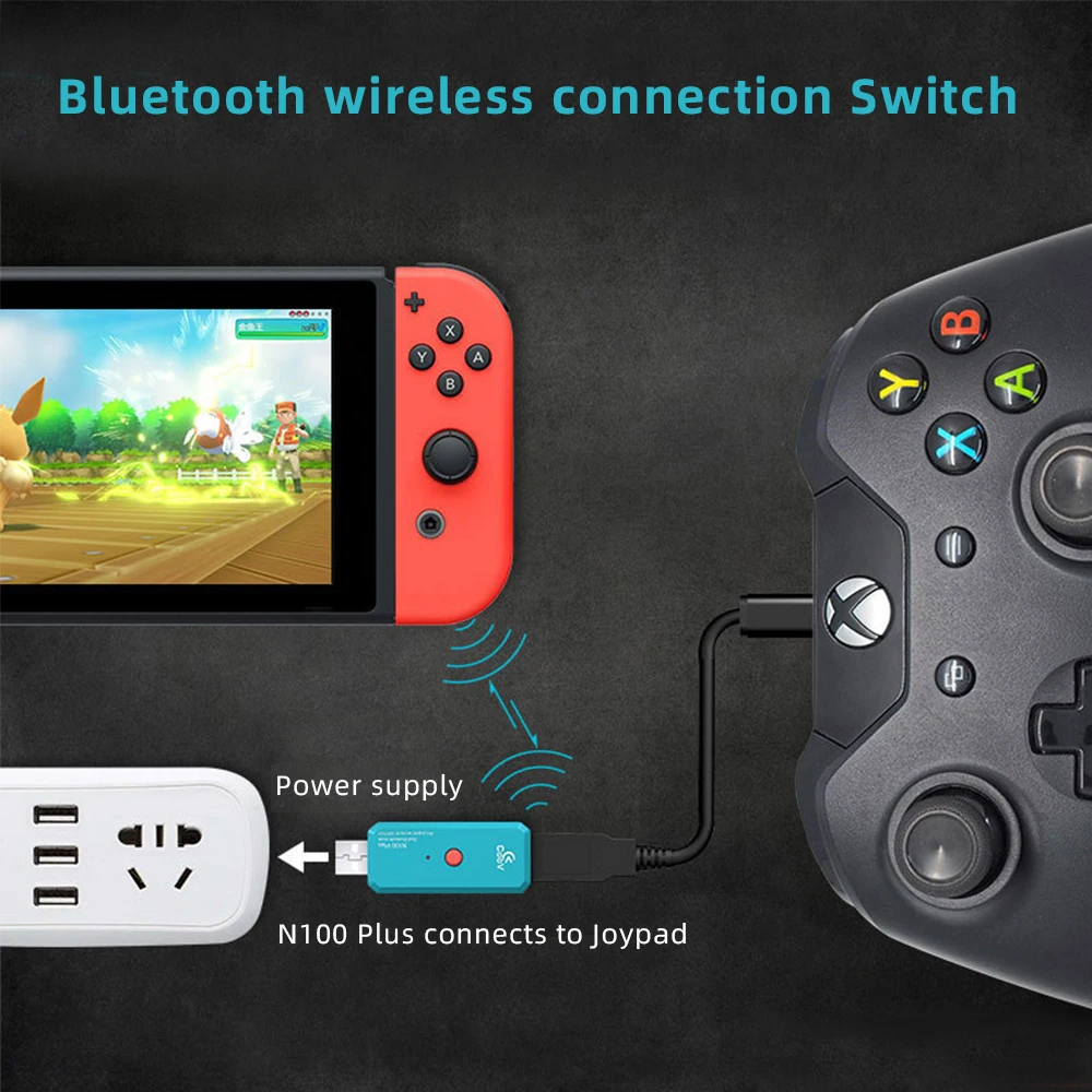 Coov N100 PLUS Bluetooth Joypad конвертер для PS4/Xbox One беспроводной контроллер адаптер для nintendo Switch NS проводной геймпад