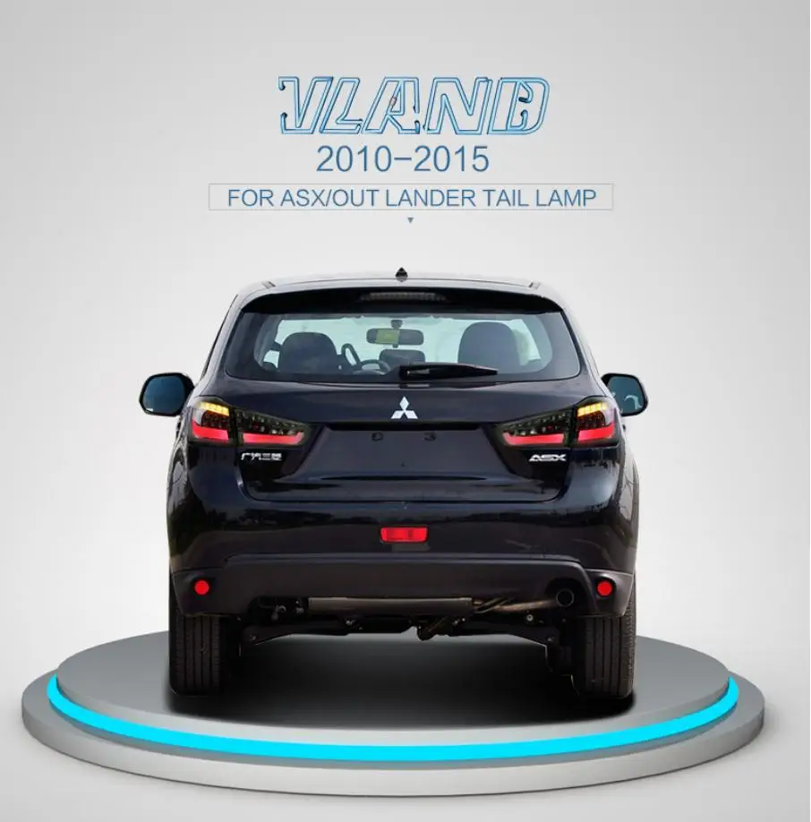Автомобильный задний светильник VLAND Factory для ASX, светодиодный задний фонарь 2010, 2011, 2012,, спортивный задний светильник с подключением и воспроизведением