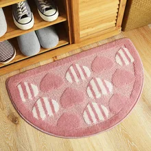 Домашний Дакрон полукруг в форме сердца коврик у входа в спальню кухонный дверной проем Противоскользящий износостойкий напольный коврик