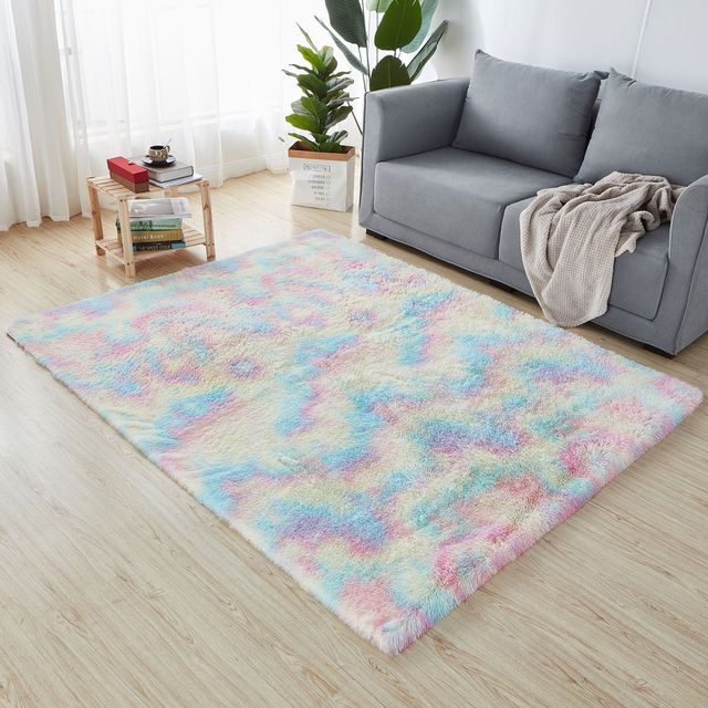 Fluffy Carpet Modern Home Decor Long Plush Shaggy Rug Children's Play Mats Sofa Living Bedroom Bedside Mat Balcony Carpets