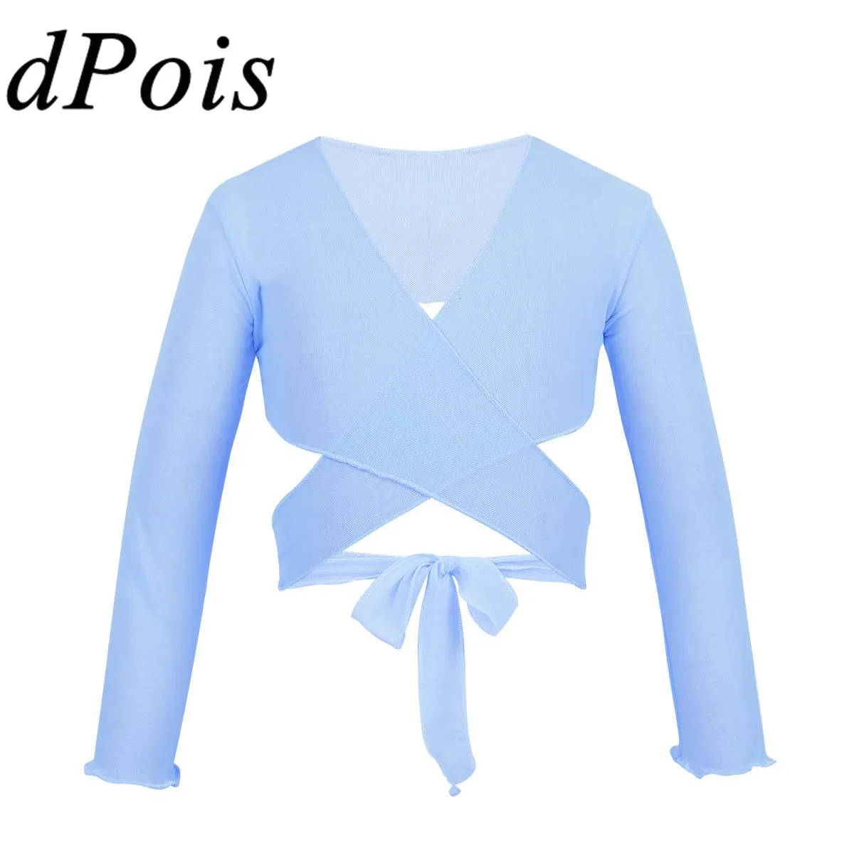 Женский гимнастический купальник DPOIS классический сетчатый балетный болеро для