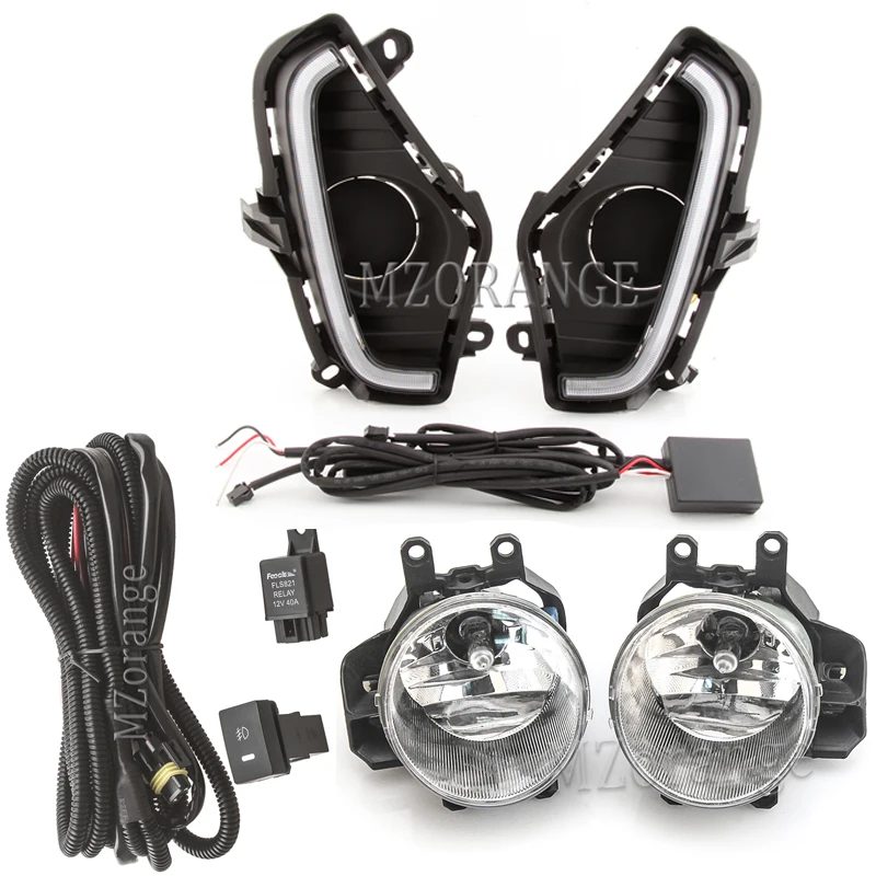 1 set Для Toyota RAV4 RAV 4 противотуманный светильник s светодиодный DRL головной светильник галогенный противотуманный светильник дневные ходовые огни головной светильник s крышка противотуманных фар - Цвет: 1 set