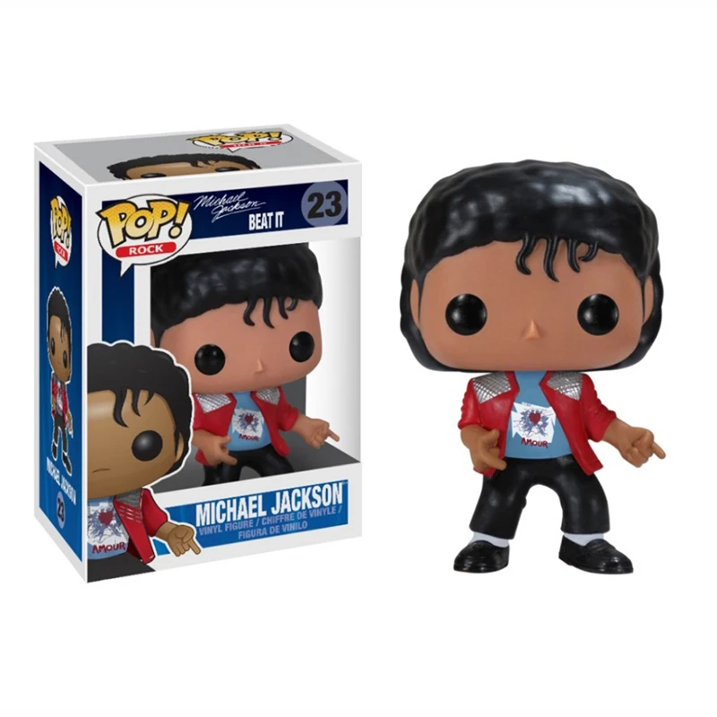 FUNKO POP MICHAEL JACKSON Vinyl Figure Dolls#23 BEAT IT Collection Action Toys Gifts for Children Kids Super Star