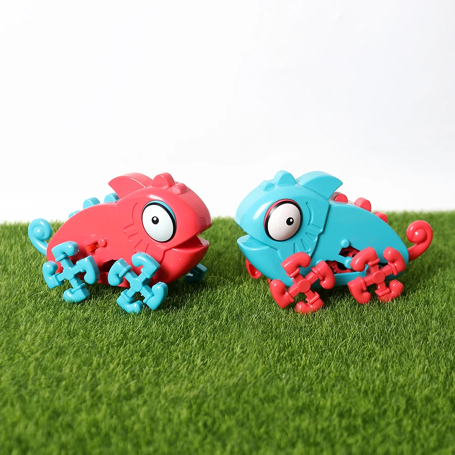 

DIY Assemble Electric Chameleon Robot Science Model Toys,STEM Creative Animals Model Educational Interactive Toys for Kids 6+