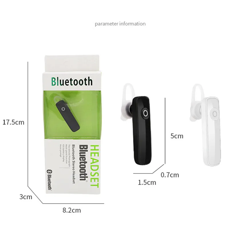 M165 Bluetooth-наушник на одно ухо 4,1 Беспроводной наушники-вкладыши Bluetooth вкладыши с микрофоном Портативный хэндс-фри гарнитура в деловом стиле
