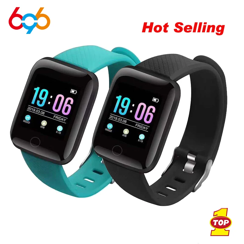 

696 115plus 2019 New Smart Watch Men Women Heart Rate Blood Pressure Monitor Call Message Reminder for Android iOS 116plus brace