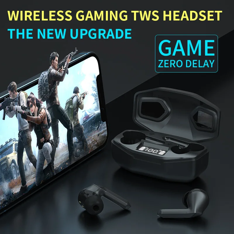 Fones de Ouvido sem Fio Fones com Cancelamento de Ruído Atraso à Prova Dired de China Bluetooth Jogo Verdadeiro Microfone Baixo Profundo Ddiágua Tws 1 Fones de ouvido