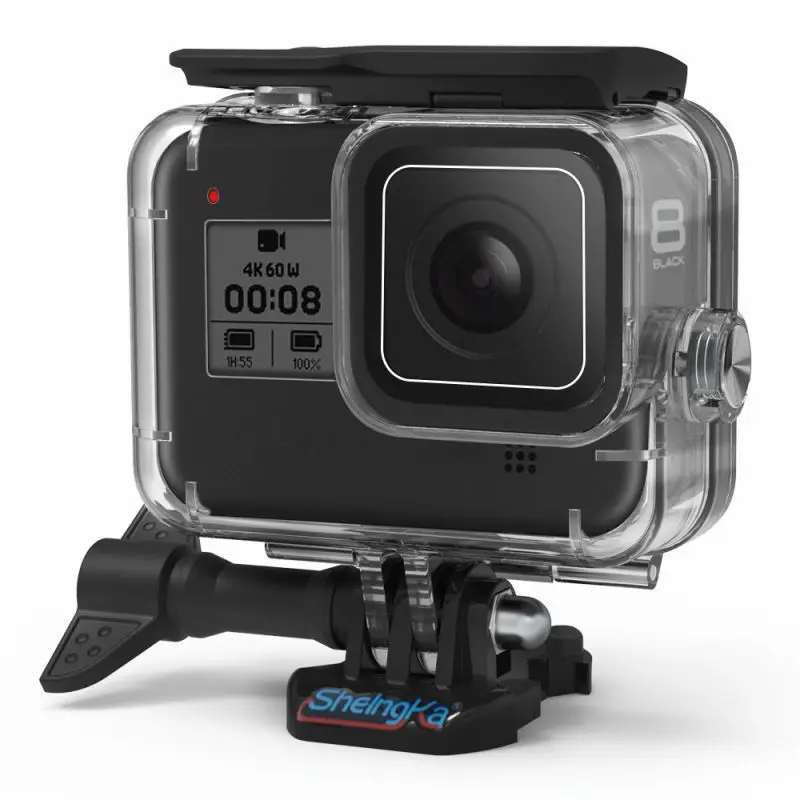 Водонепроницаемые чехлы для Gopro Hero 8, черные спортивные камеры, водонепроницаемые чехлы для Gopro 8, аксессуары для экшн-видеокамеры s, аксессуары