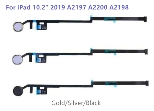 New Fingerprint sensor Scanner Flex Cable Ribbon For iPad 10.2&quot 2019 Home Button A2197 A2200 A2198 | Мобильные телефоны и