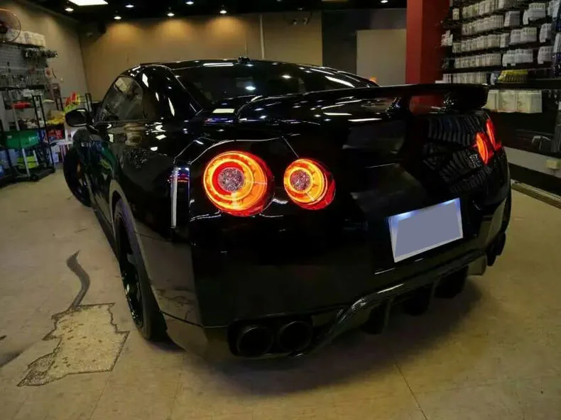 Задний фонарь для автомобиля Nissan GT-R 2009- GTR светодиодный задние фары, противотуманные фары Габаритные огни DRL Тюнинг автомобилей, автомобильные аксессуары