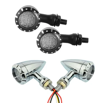 

2Pcs Universal Motorcycle LED Brake Blinker Light Turn Signal for Cruiser Chopper Indicator Lights