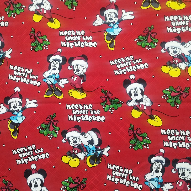 Новое красное Хлопковое платье с рисунком Минни Маус рождественское платье с принтом хлопчатобумажная одежда для детей