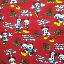 Новое красное Хлопковое платье с рисунком Минни Маус рождественское платье с принтом хлопчатобумажная одежда для детей