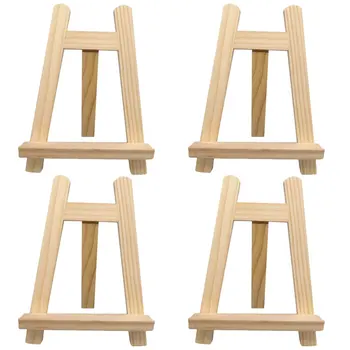 

4Pcs Solid Wood Easels Calendar Display Rack Photo Frame Brackets Painting Storage Holder for Home Shop