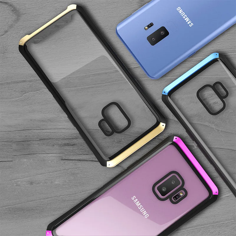 Роскошный металлический чехол S9 для samsung S9, металлический корпус, оправа закаленное стекло, защита от падения, чехол для samsung Galaxy S9, защитный чехол, Funda