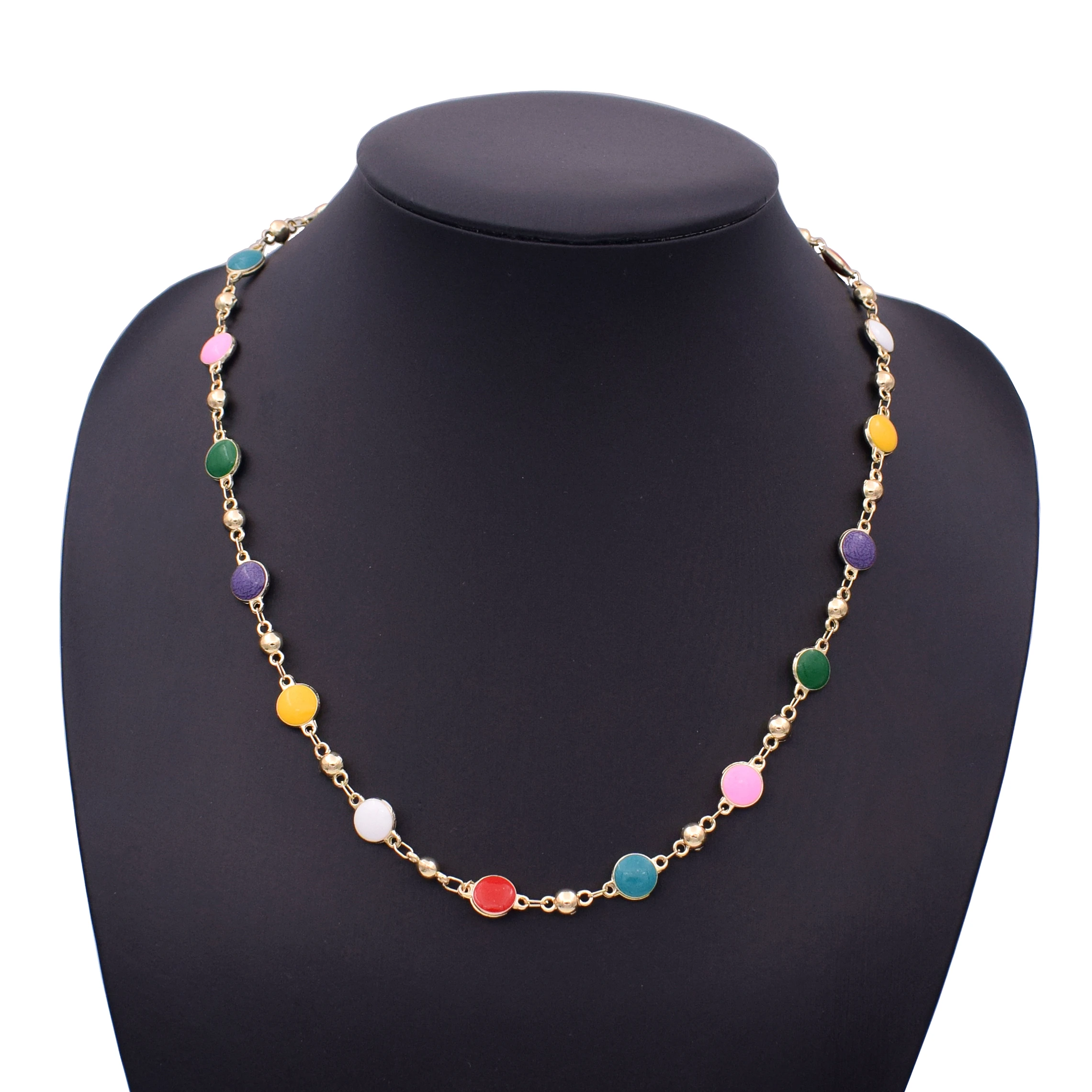 Популярный Радужный Цвет Милая звезда CZ звено цепи колье ожерелья для женщин