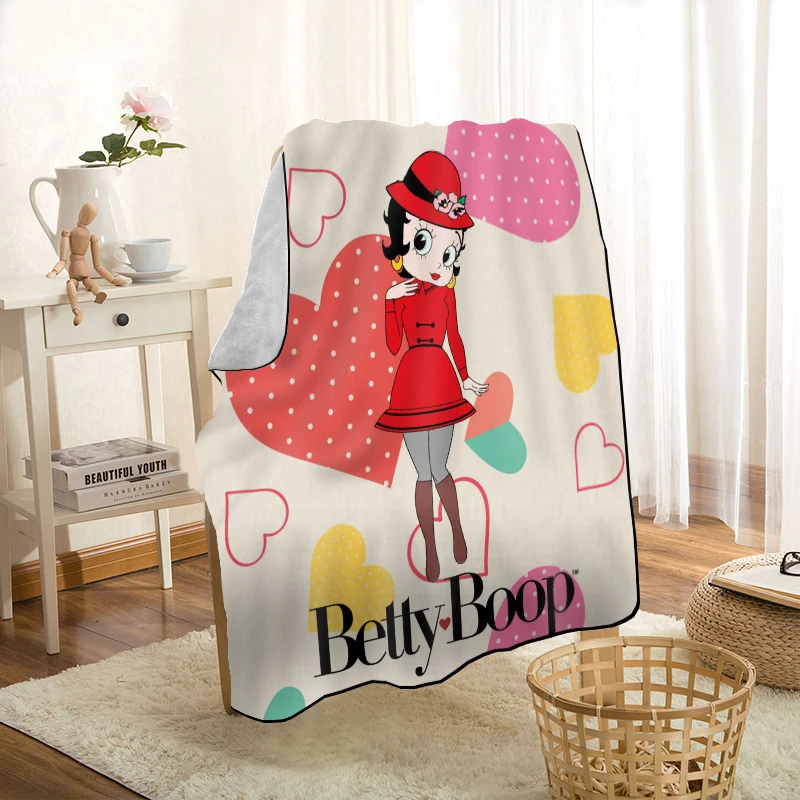 Индивидуальные Betty Boop прекрасный аниме пледы одеяло одеяла на заказ для дивана/кровати/автомобиля портативный 3D одеяло для детей дома