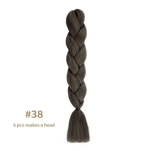 Synthetic jumb Braids Ombre Braiding Hair Extension Box Braid Hair Pink Purple Yellow Golden Colors hair 24inch kanekalons hair A38