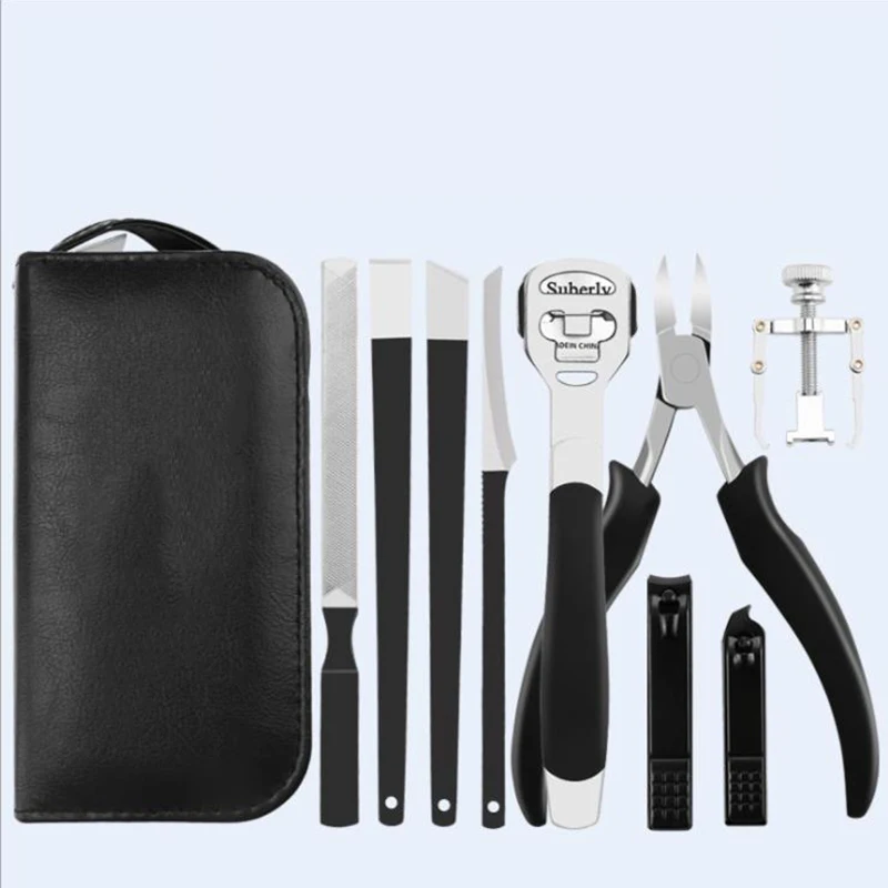 Professional Pedicure Tools Foot Rasp Dead Skin Remover Ingrown Toenail Removal Correction Clippers Nail Treatment Foot Care Kit