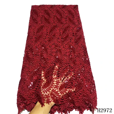 HFX жженая оранжевая африканская кружевная ткань tissu dentelle страз perle гипюровая кружевная ткань высокого качества женское платье H2972 - Цвет: as picture