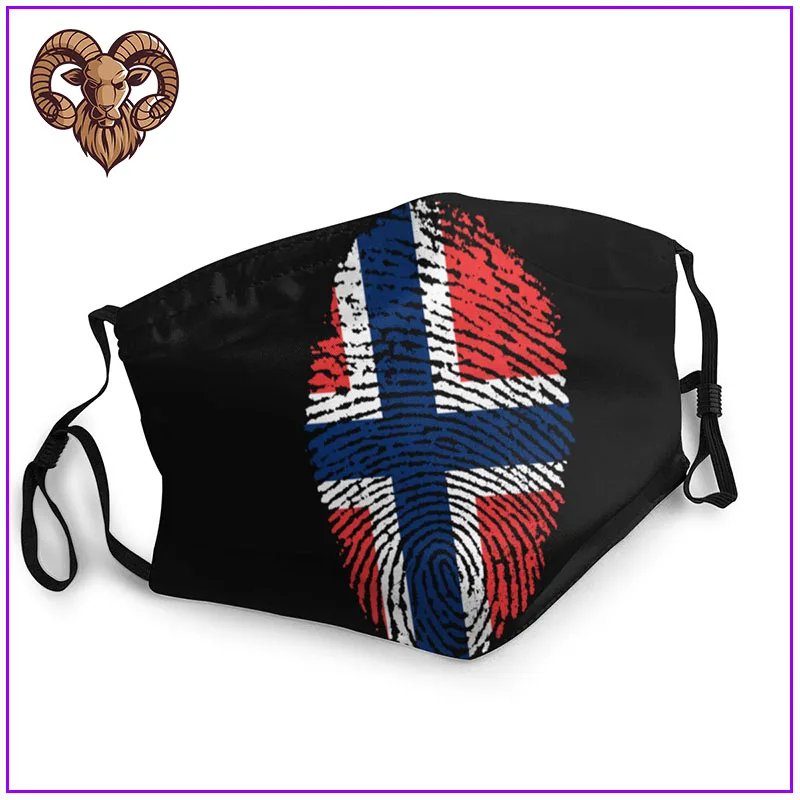 Флаг Норвегии модные мужские и женские маски с отпечатками пальцев для защиты от