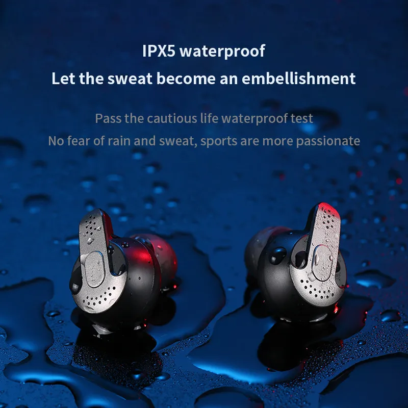 Wireless Earbuds In-Ear Earphones with Mic IPX5 Waterproof Wireless Headset Stereo Ture G5 TWS Bluetooth V5.0 Earphone Wireless