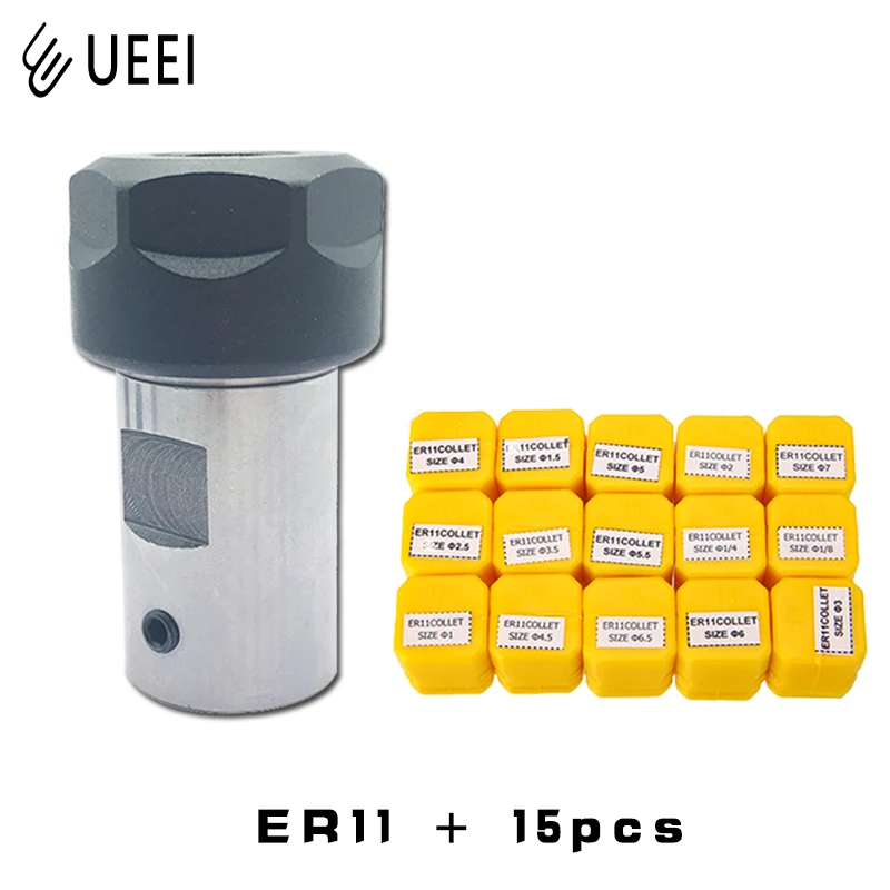 15 Uds ER11 1-7mm 1/4, 1/8 de la alta precisión de primavera Collet con ER11Motor eje para máquina de grabado CNC torno herramienta de fresadora