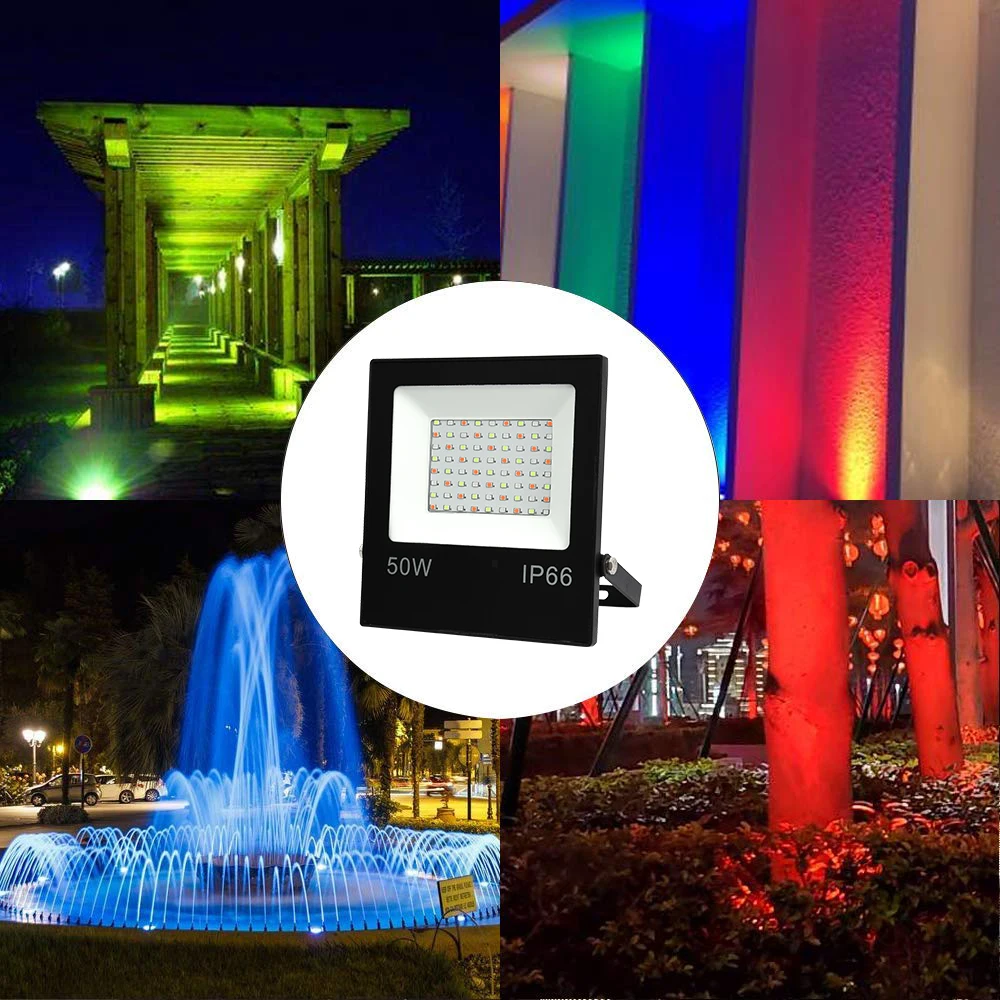 10 Вт 30 Вт 50 Вт RGB светодиодный Красочные потолочные светильник на открытом воздухе Точечный светильник Светодиодный прожектор светильник отражатель светодиодный завод декоративный светильник Водонепроницаемый IP66