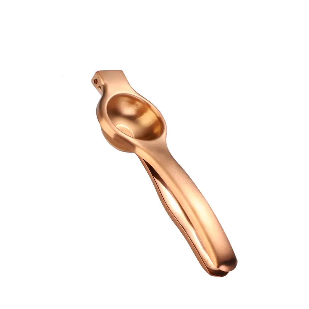 Rose Gold Ручная соковыжималка для апельсинового лимона, нержавеющая сталь, ручная прессовка для фруктов, овощей, сока, кухонный металлический зажим для сока, аксессуары Keuken - Цвет: Rose Gold