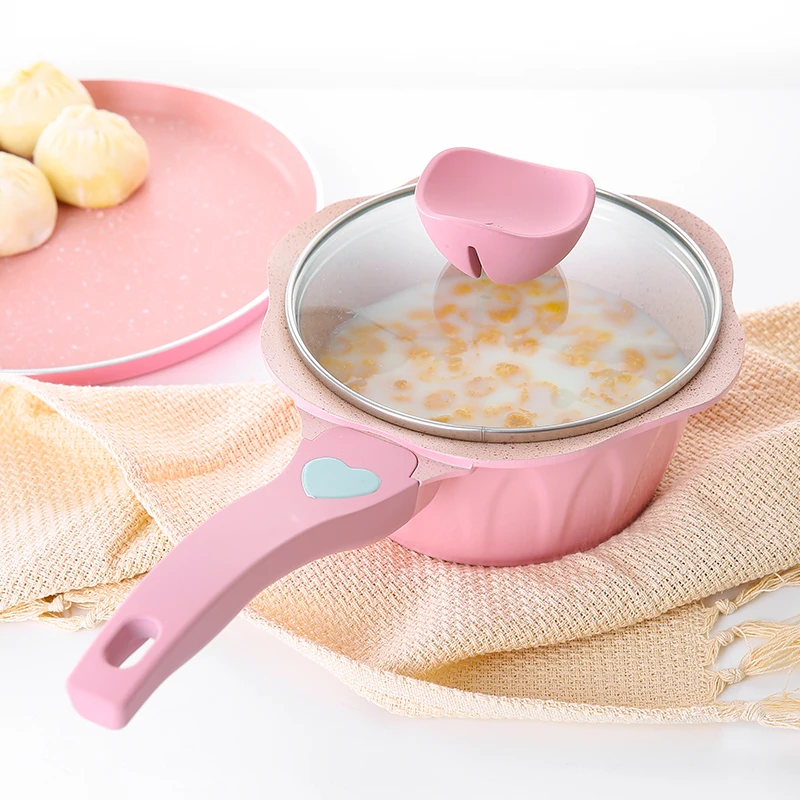 Новинка 2019 кастрюля для детского питания с плоским дном и антипригарным