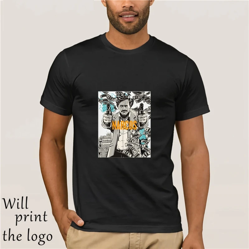 Pablo Escobar T Shirt Cotton Crewneck Short Sleeve Custom Men T Shirts
