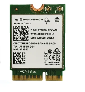 Wifi карта для Intel Двухдиапазонная AC 9560 9560NGW 9560AC 0T0HRM 1,73 Гбит/с NGFF ключ E Wifi карта 80211ac BT5.0 мм: 959982 для W10 - Цвет: 9560NGW (Used)