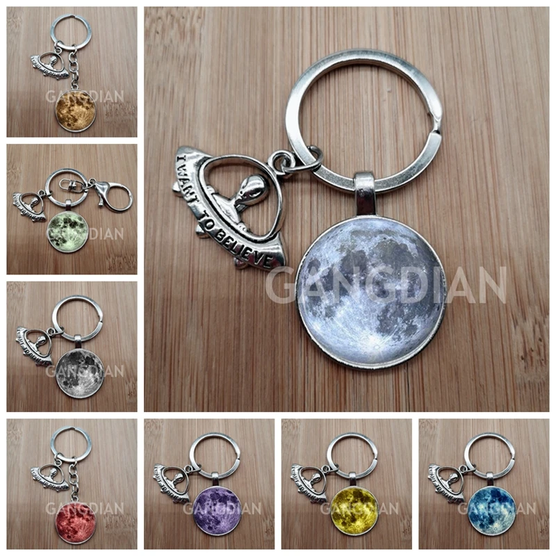 New Glass Ball Galaxy Nebula Glass Ball Portachiavi Universe Planet Picture Glass Portachiavi Fai Da Te Anello Regalo Di Astronomia