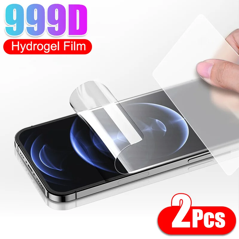 Гидрогелевая пленка для защиты экрана iphone 12 mini 11 Pro XS Max X XR SE 2020 7 8 6 6s PLus 2 шт. |