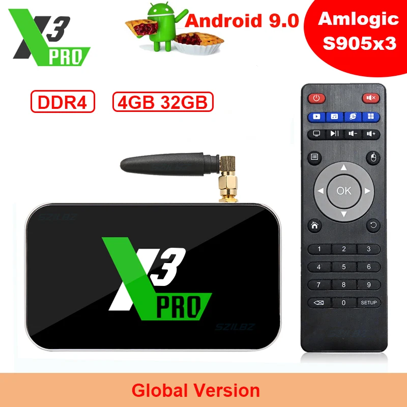 Новинка X3 PRO Android 9,0 ТВ приставка X3 cube Amlogic S905X3 4 Гб DDR4 32 Гб смарт-приставка 2,4G 5G WiFi Bluetooth 4K медиаплеер
