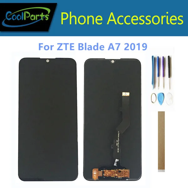 Скидка 6,09 дюймов для zte Blade A7 2019 2019RU P963F02 ЖК дисплей с сенсорным экраном дигитайзер сенсор Черный цвет с инструментами лента