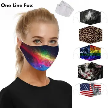 

OneLineFox Starry Sky Print Reusable Protective PM2.5 Filter Mouth Mask Anti Dust Face Mask Bacteria Proof Flu Mask