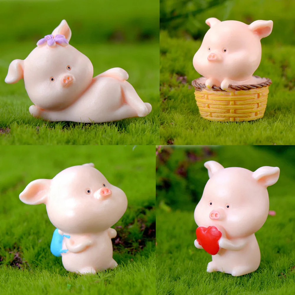 Миниатюрная фигурка свиньи маленькие фигурки животных сад игрушки