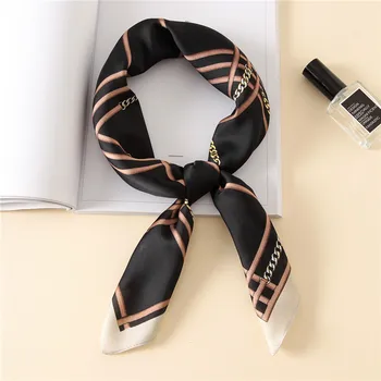 

2020 70*70CM Square Silk Scarf Bandana shawl women's quality silk scarves Fashion luxury beach printed headscarf For Lady