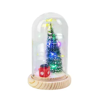 

1 pc Christmas Ornament Xmas Tree Romantic Light-up Glass Dome Party Supplies Night Light Home Decor for Festival Birthday