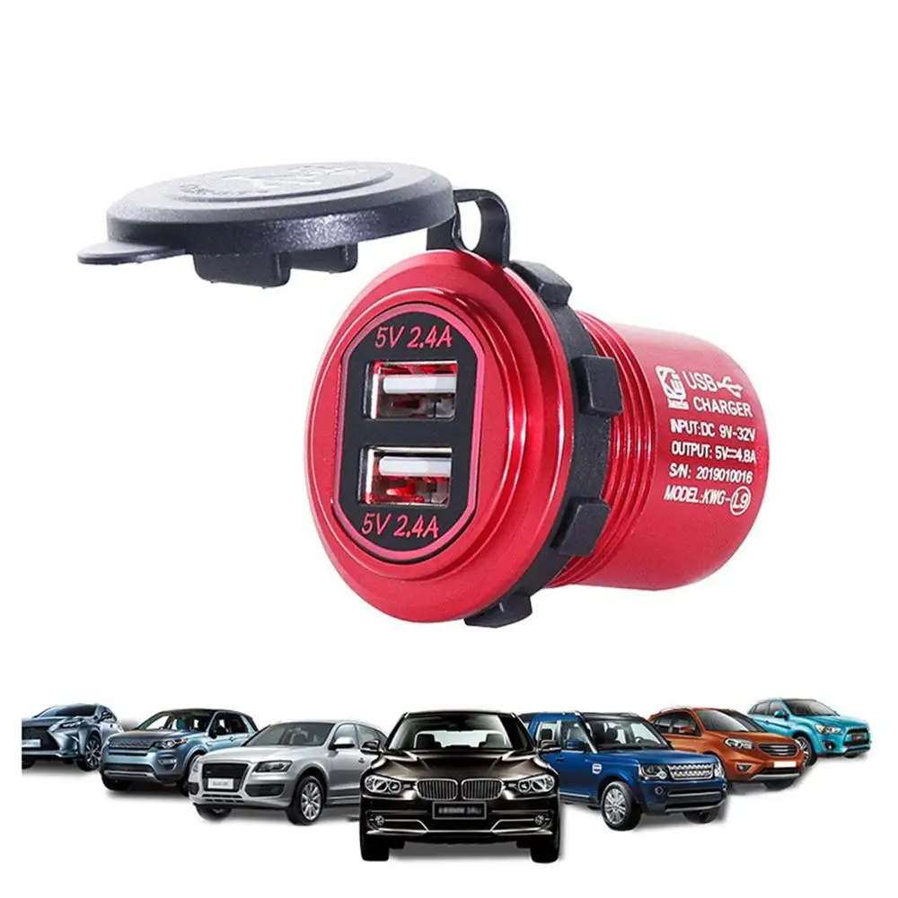 L9 DC 9 V-32 V 4.8A двойной USB светодиодный авто зарядное устройство для мотоцикла Авто Грузовик ATV Лодка адаптер розетка зарядное устройство s