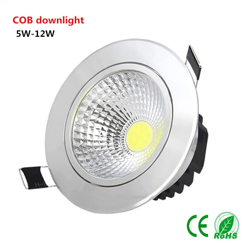 1PCS Dimmable COB Downlight Ceiling Spotlight 5W 7W 9W 12W AC85-265V Ceiling Recessed LED Ceiling Lamp Indoor Lightin 1PCS Dimmable COB Downlight Ceiling Spotlight 5W 7W 9W 12W AC85-265V Ceiling Recessed LED Ceiling Lamp Indoor Lightin