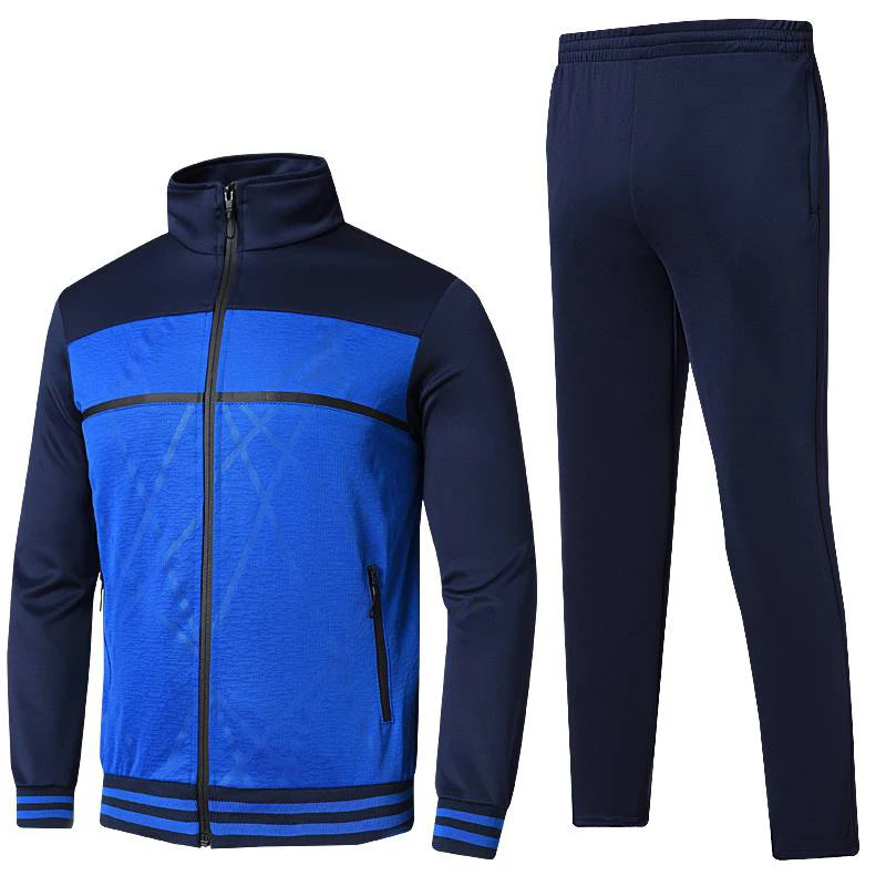 Outono casual algodão jaqueta esportiva + calças
