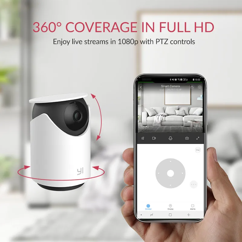 Купольная ip камера YI Dome U Технология искусственного интеллекта Обнаружение