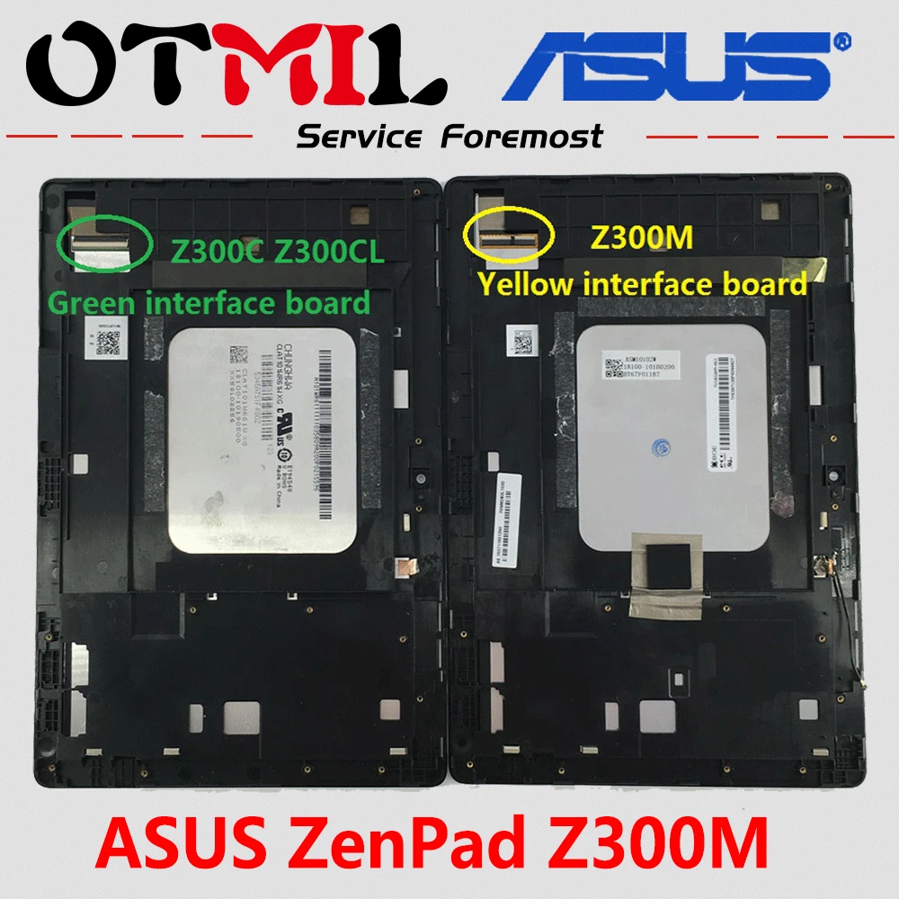 

OTMIL AAA Quality For Asus Zenpad 10 Z300M Z301ML Z300CNL LCD Display Touch Screen Assembly Frame Replace Z300 Z301MFL 1280*800