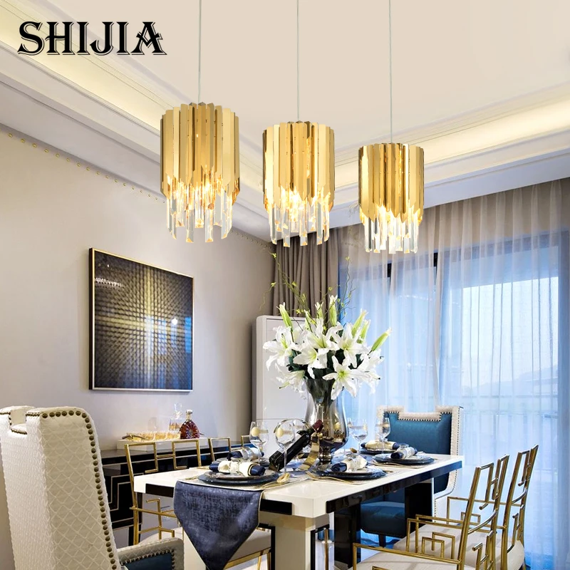 

Modern Polished Crystal Single Hanging Living Room Kitchen Lighting