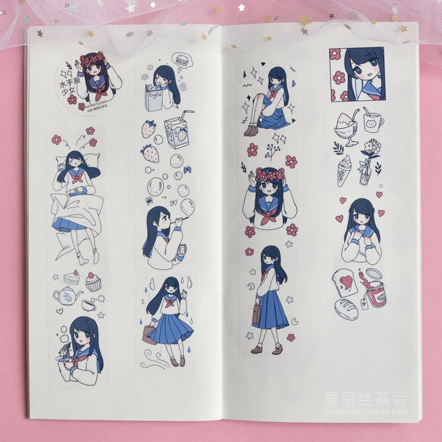 WOKO 38 мм* 5 м Специальные чернила платье моряка девушка Kawaii Девушка стикер деко васи лента DIY планировщик для скрапбукинга маскирующая лента Escolar