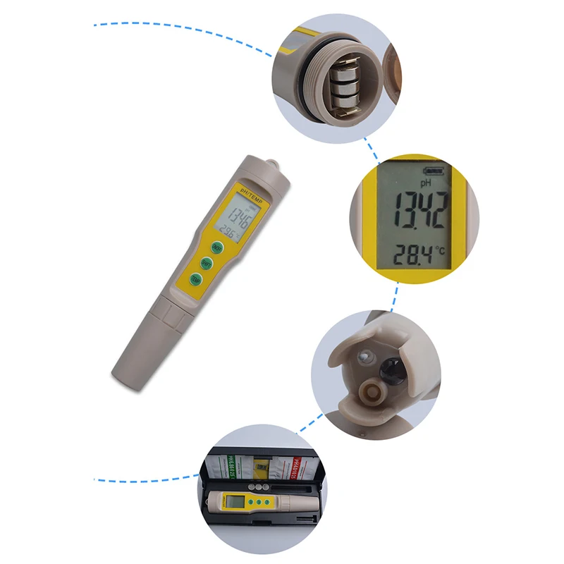 PH-Meter Pen Water Tester Water Quality Analysis Monitor Temperature Measure Acidity Meter for Lab Aquaculture