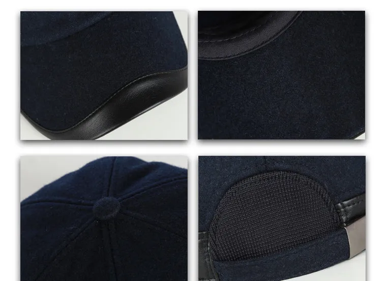 Дизайн бейсбольная кепка спортивная Snapback простые однотонные шапки для мужчин осень зима теплые шапки с ушками