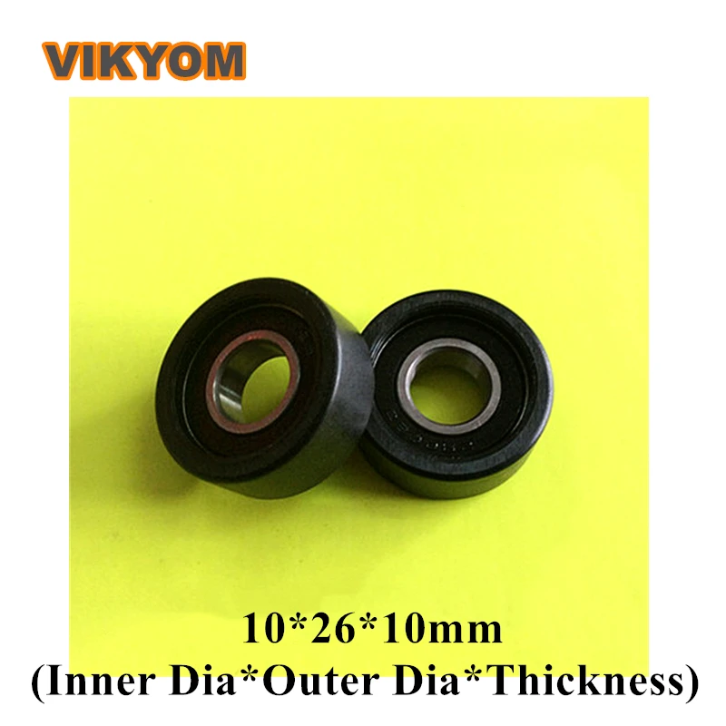 

10x26x10mm Coated POM Bearings Plastic Pulley Wheels Deep Groove Ball Bearing With Nylon Cage Sealed Bearing Used on Furniture